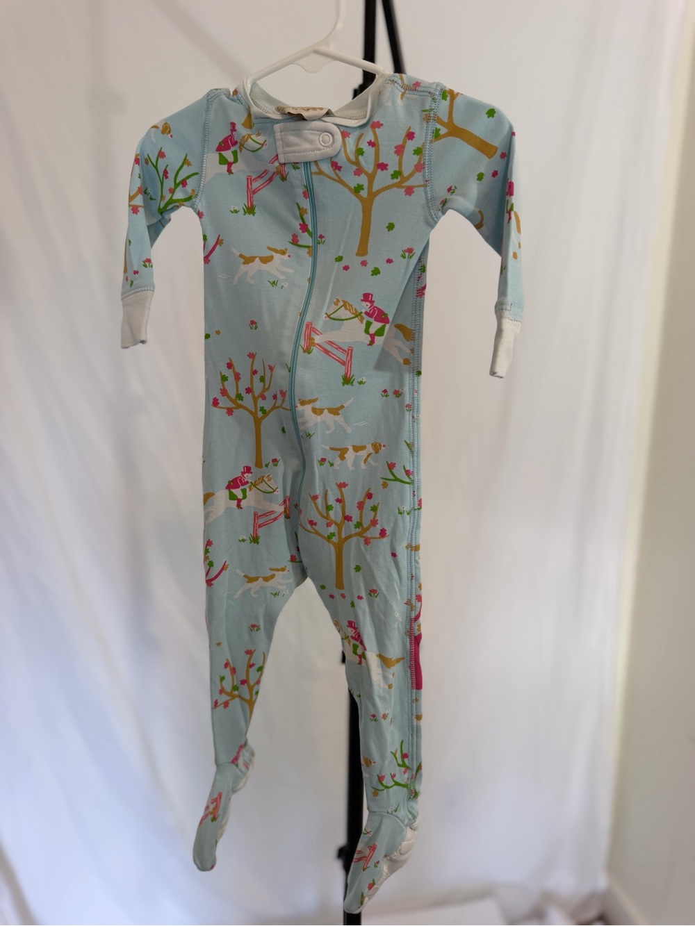 The Beaufort Bonnet Company Footie Pajamas | 12-18 Months | Equestrian Print - Picture 10 of 14